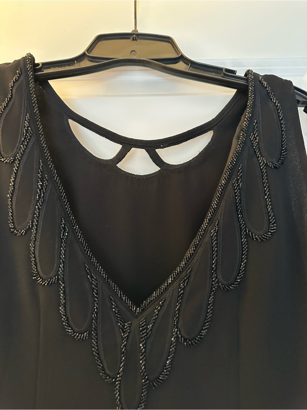 H&M Black Beaded High-Low Dress